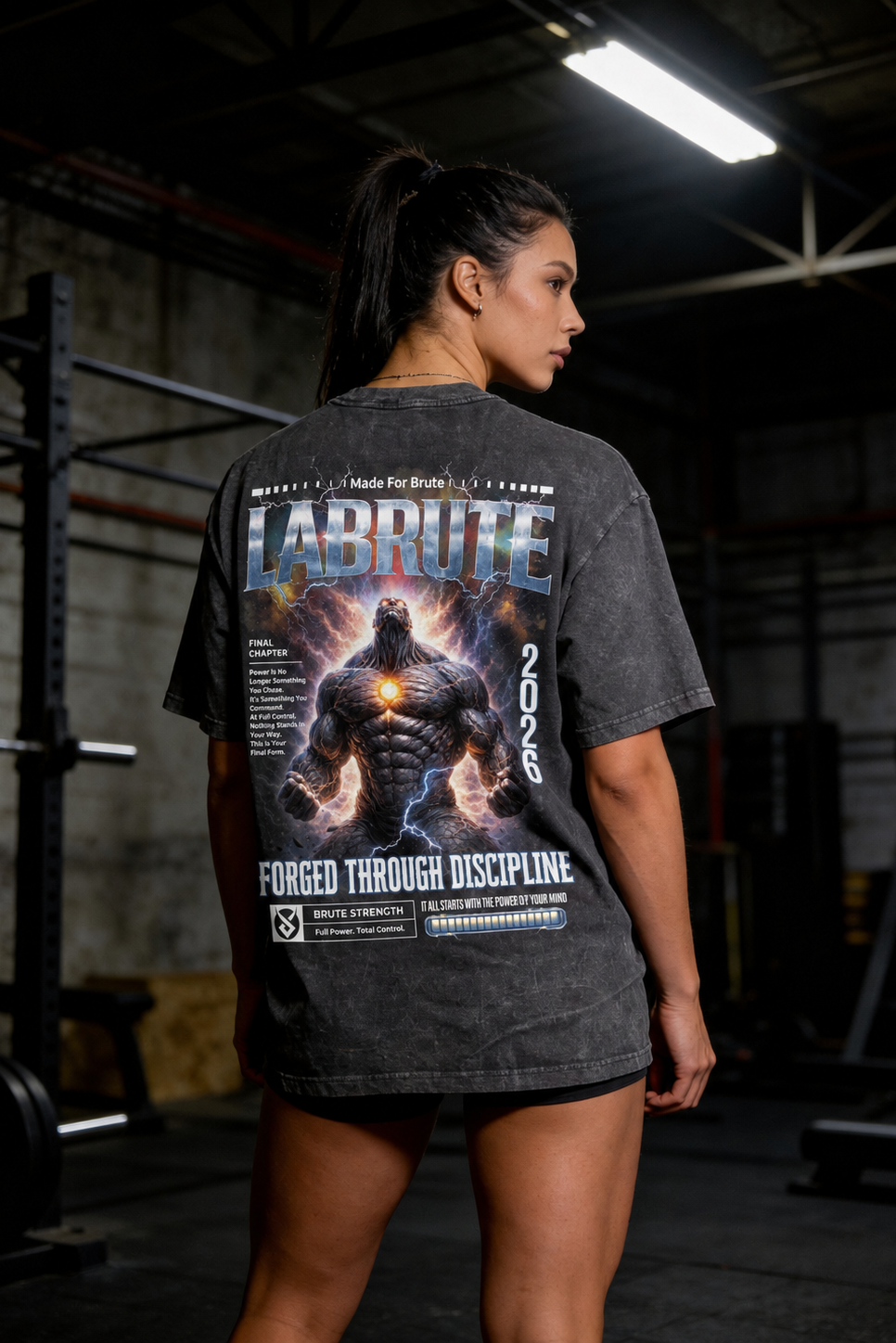 Tshirt oversized vintage noir Labrute  pour le gym ou de tous les jours, design au Canada, produit du Québec, parfait pour les bodybuilders, la musculation, graphique style cartoon rock metal, power within collection, pour un fort mindset , très confortable durable doux et de qualité,Labrute vintage black oversized t-shirt for the gym or everyday, design in Canada, product from Quebec, perfect for bodybuilders, bodybuilding, cartoon rock metal style graphic, power within collection, for a strong mindset